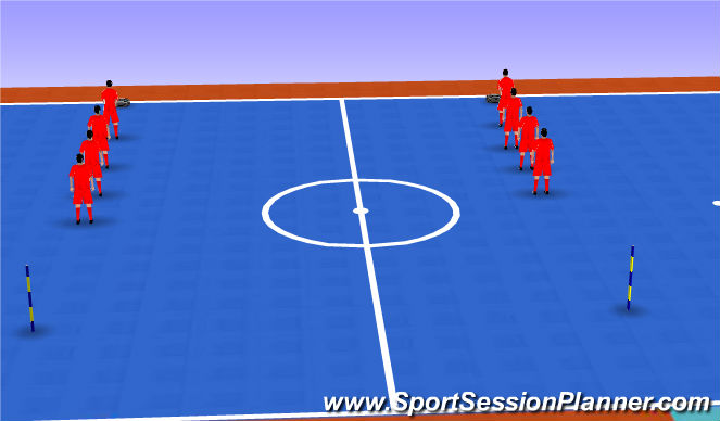 Futsal Session Plan Drill (Colour): Conditioned Game