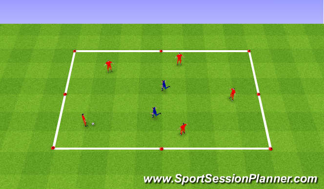 Football/Soccer Session Plan Drill (Colour): 2 - Possession In