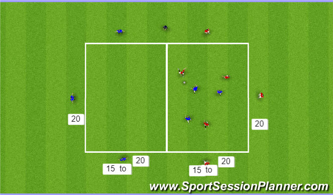 Football/Soccer Session Plan Drill (Colour): Speed Endurance Maintenance