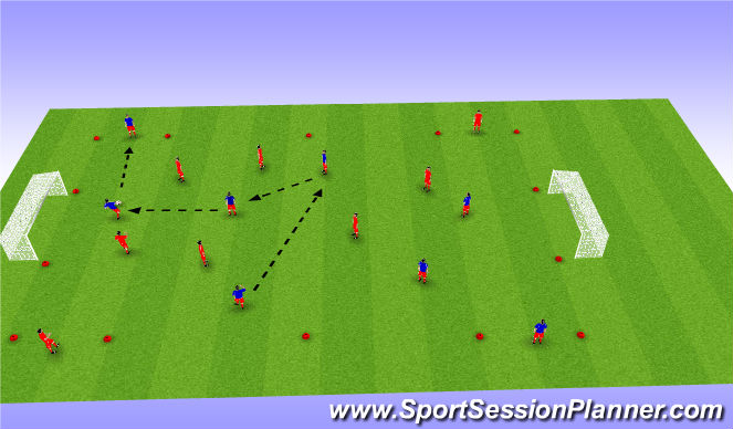 Football/Soccer Session Plan Drill (Colour): Game related practice