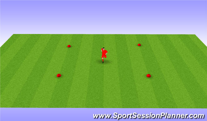 Football/Soccer Session Plan Drill (Colour): Dynamic warm up