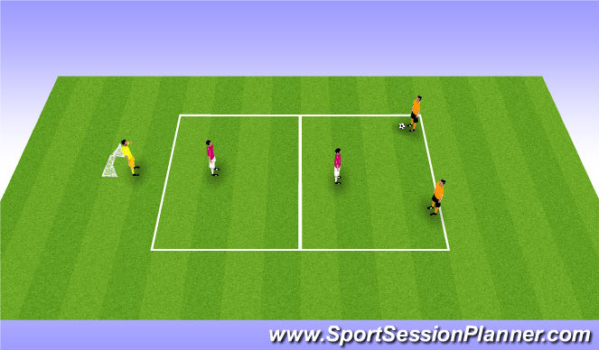 Football/Soccer Session Plan Drill (Colour): pass and move