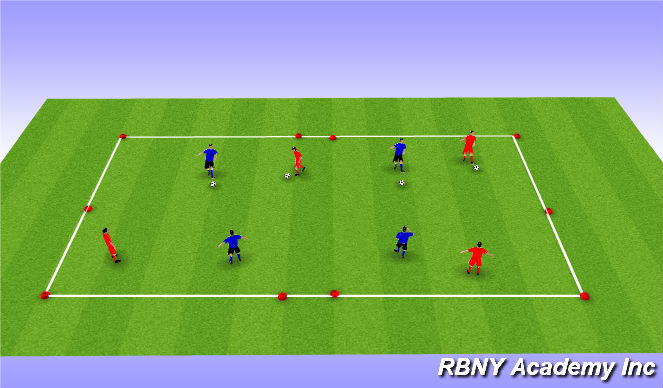 Football/Soccer Session Plan Drill (Colour): Warm Up