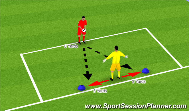 Football/Soccer Session Plan Drill (Colour): Goalkeeper Technical Drill #1 (Handling)