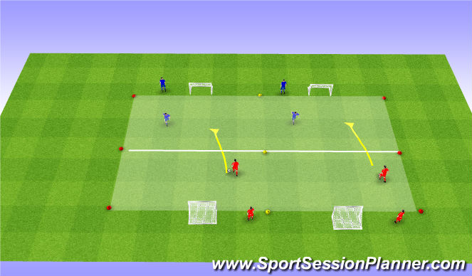 Football/Soccer Session Plan Drill (Colour): Main Activity