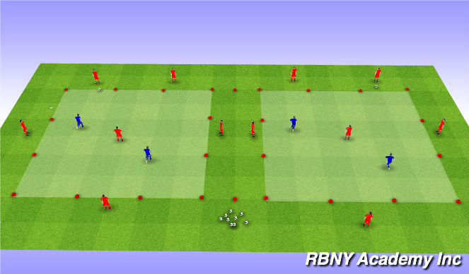 Football/Soccer Session Plan Drill (Colour): Warm up