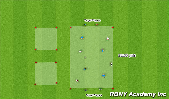 Football/Soccer Session Plan Drill (Colour): Opposed Activity Two