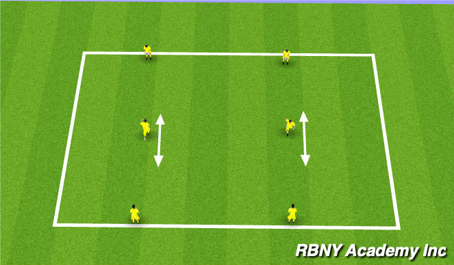 Football/Soccer Session Plan Drill (Colour): 3 player fundamental drill