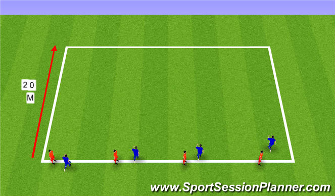 Football/Soccer Session Plan Drill (Colour): Running for speed