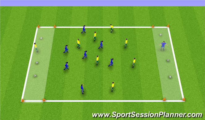 Football/Soccer Session Plan Drill (Colour): Target Man