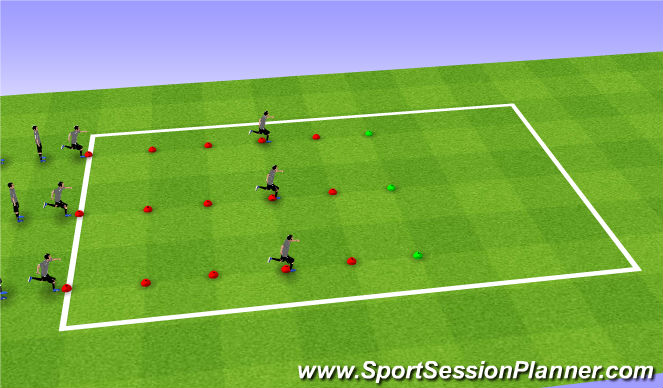 Football/Soccer Session Plan Drill (Colour): Warm Up