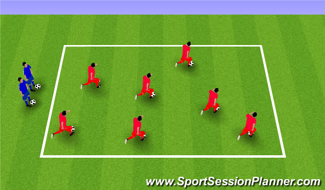 Football/Soccer Session Plan Drill (Colour): Warm Up