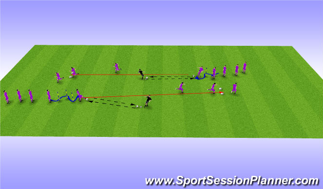 Football/Soccer Session Plan Drill (Colour): Tottenham Activation Warm Up