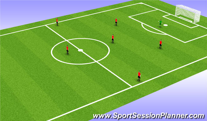 Football/Soccer Session Plan Drill (Colour): SAP 7 Side