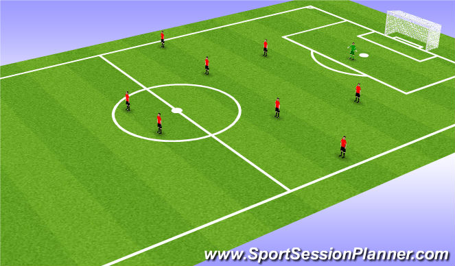 Football/Soccer Session Plan Drill (Colour): SAP 9 Side