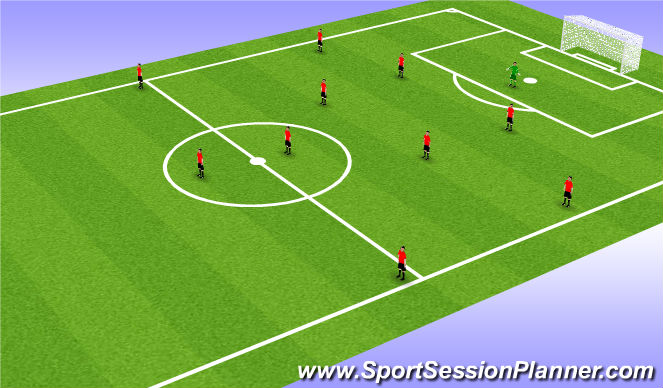 Football/Soccer Session Plan Drill (Colour): Youth 11 Side