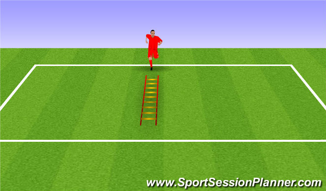 Football/Soccer Session Plan Drill (Colour): Ladder Work