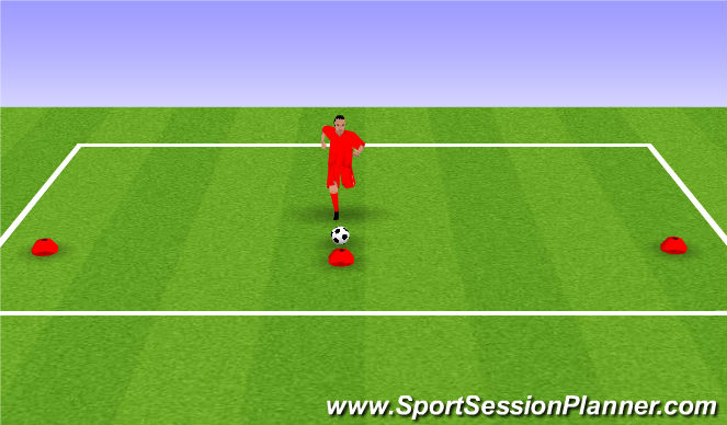Football/Soccer Session Plan Drill (Colour): moves on cone