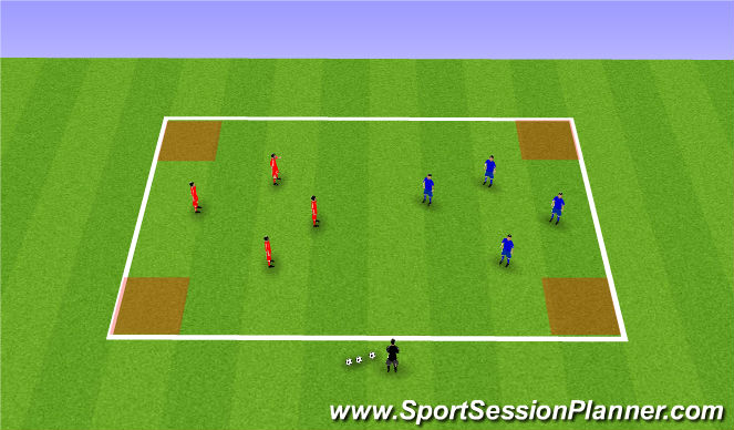 Football/Soccer Session Plan Drill (Colour): 4 square games