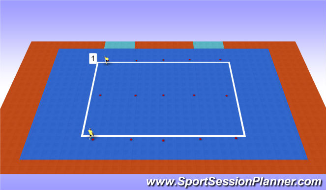 Futsal Session Plan Drill (Colour): Warm up