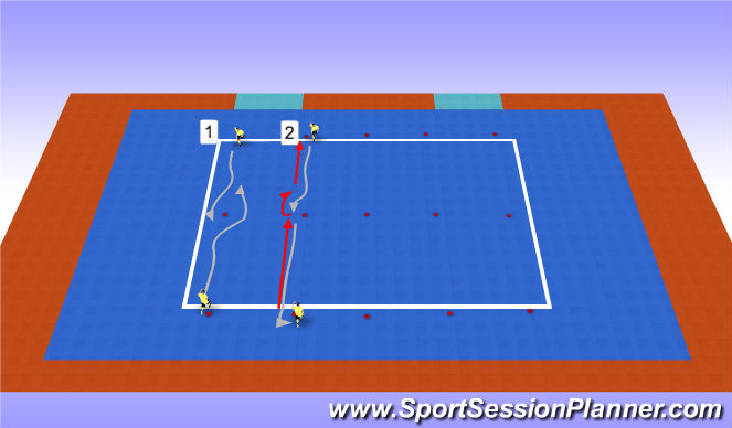 Futsal Session Plan Drill (Colour): Technical dribbling