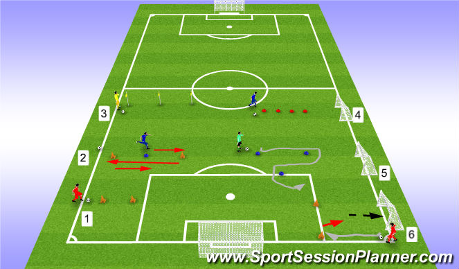 Football/Soccer Session Plan Drill (Colour): Screen 1