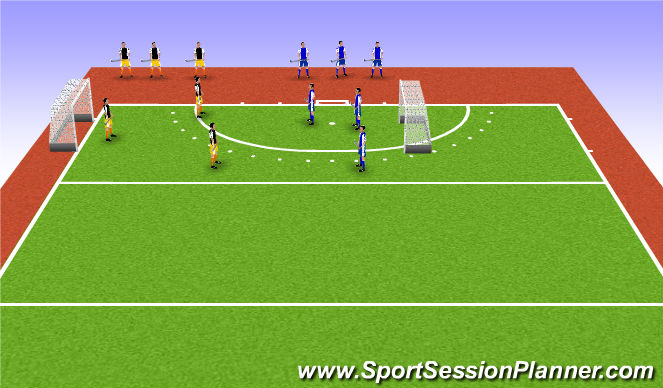 Hockey Session Plan Drill (Colour): Game 2