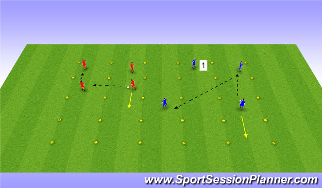 Football/Soccer Session Plan Drill (Colour): Passing & Receiving Variable