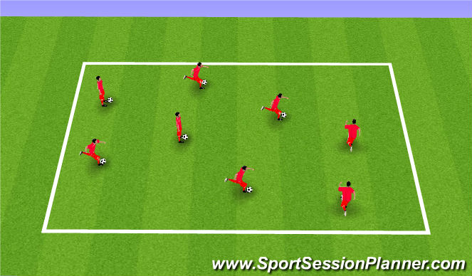 Football/Soccer Session Plan Drill (Colour): Ball Mastery Drill