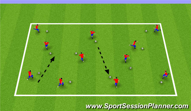 Football/Soccer Session Plan Drill (Colour): Gotcha Ghosts!