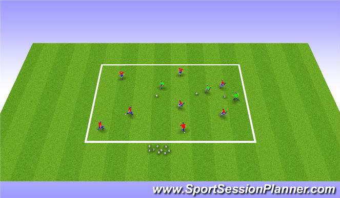 Football/Soccer Session Plan Drill (Colour): GhostBusters