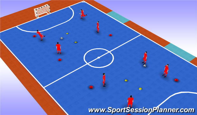 Futsal Session Plan Drill (Colour): Activation