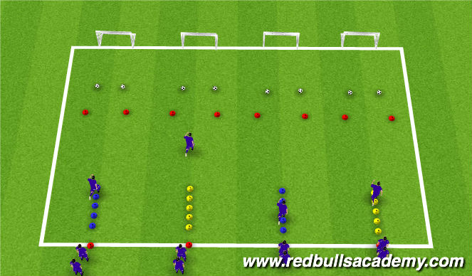 Football/Soccer Session Plan Drill (Colour): Running Technique