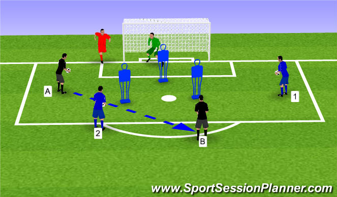 Football/Soccer Session Plan Drill (Colour): Technical