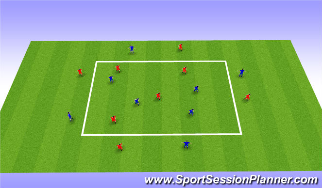 Football/Soccer Session Plan Drill (Colour): possession games