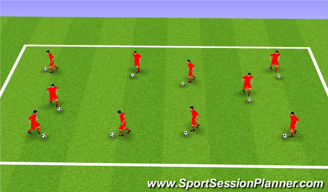 Football/Soccer Session Plan Drill (Colour): Knockout!