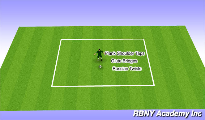 Football/Soccer Session Plan Drill (Colour): core workout (5 mins)