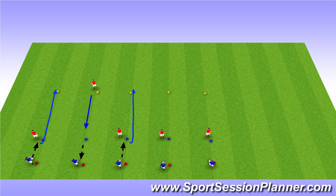 Football/Soccer Session Plan Drill (Colour): Warm up