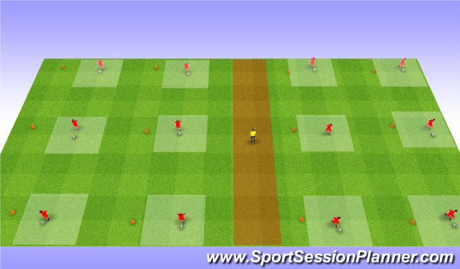 Football/Soccer Session Plan Drill (Colour): Field Layout