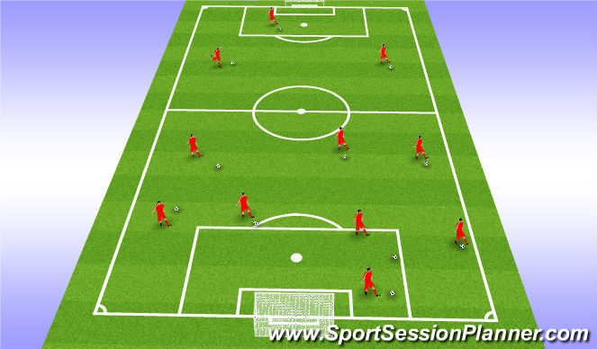 Football/Soccer Session Plan Drill (Colour): Warm Up