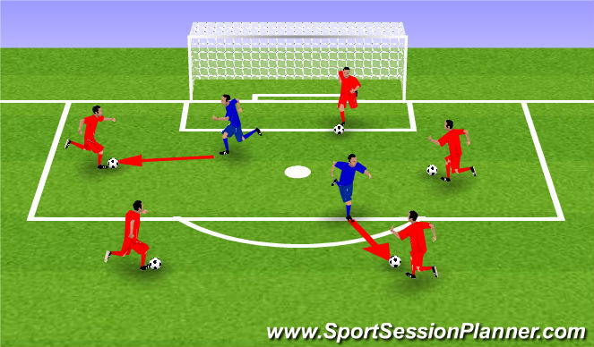 Football/Soccer Session Plan Drill (Colour): Warm Up