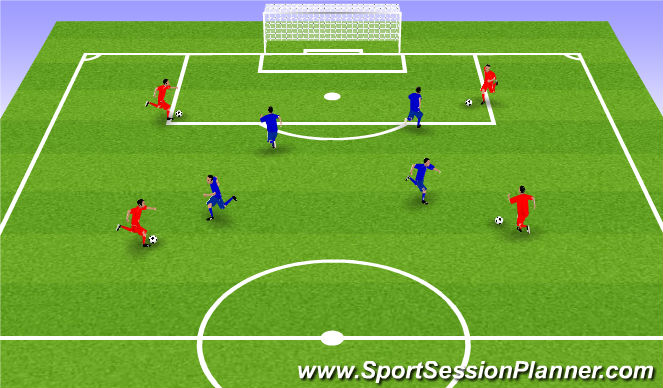 Football/Soccer Session Plan Drill (Colour): Warm Up