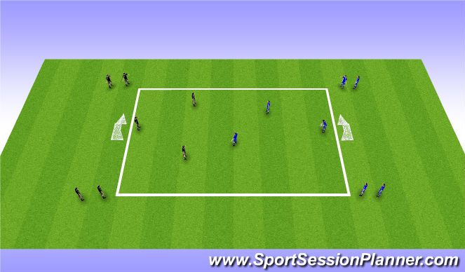 Football/Soccer Session Plan Drill (Colour): Flying Changes