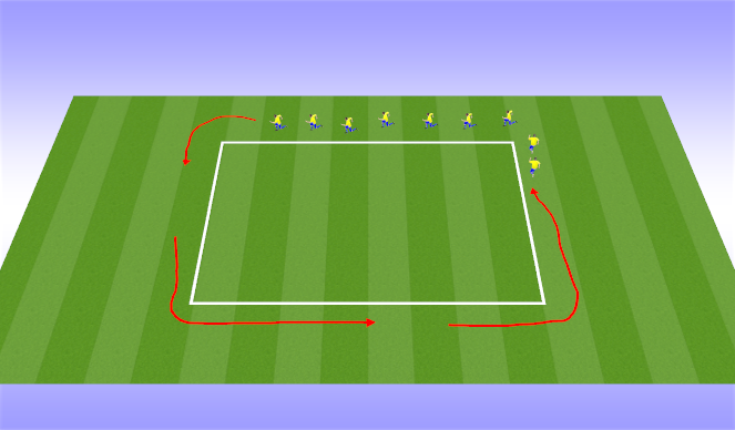 Football/Soccer Session Plan Drill (Colour): Snake sprints