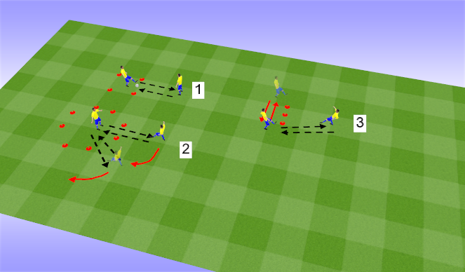 Football/Soccer Session Plan Drill (Colour): One touch drills