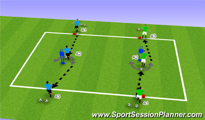 Football/Soccer Session Plan Drill (Colour): Warm-up