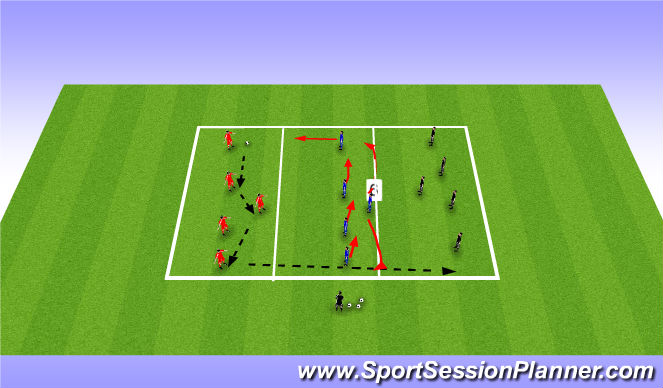 Football/Soccer Session Plan Drill (Colour): Technical