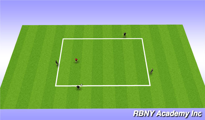 Football/Soccer Session Plan Drill (Colour): 4v1 Rondo