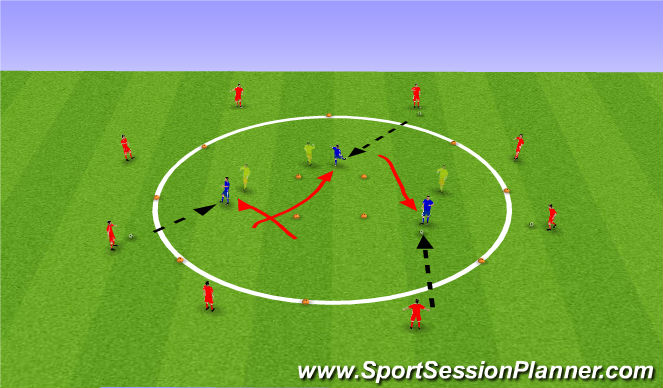 Football/Soccer Session Plan Drill (Colour): Warm Up