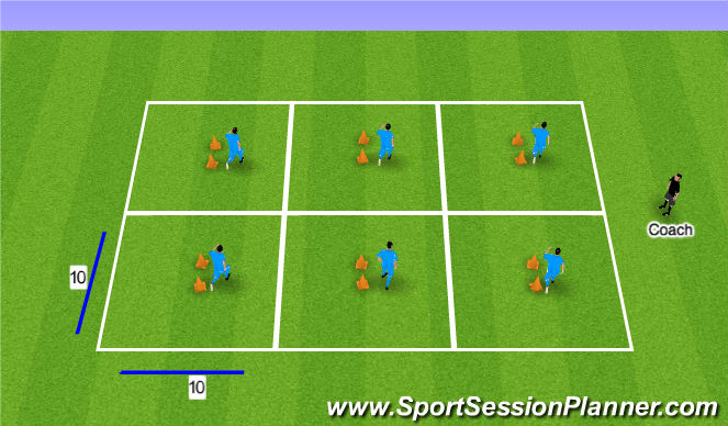 Football/Soccer Session Plan Drill (Colour): Conditioning